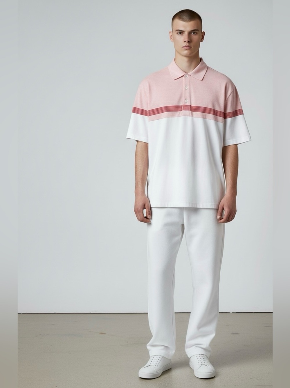 Perry Ellis powder pink polo shirt